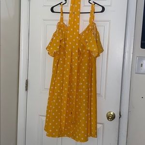 Yellow polka dot dress